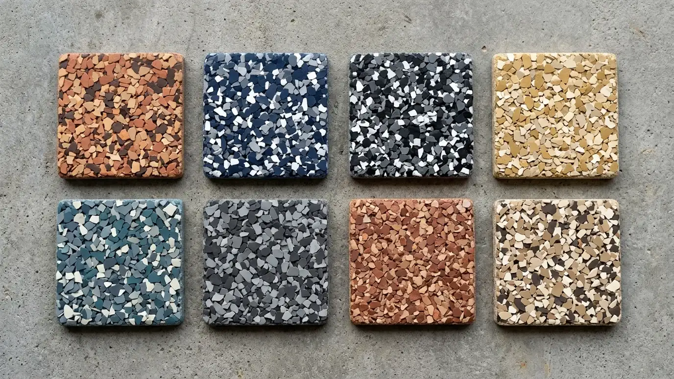 Garage Floor Flake Blends and Color Ideas Explained explained for Nashville and Middle Tennessee