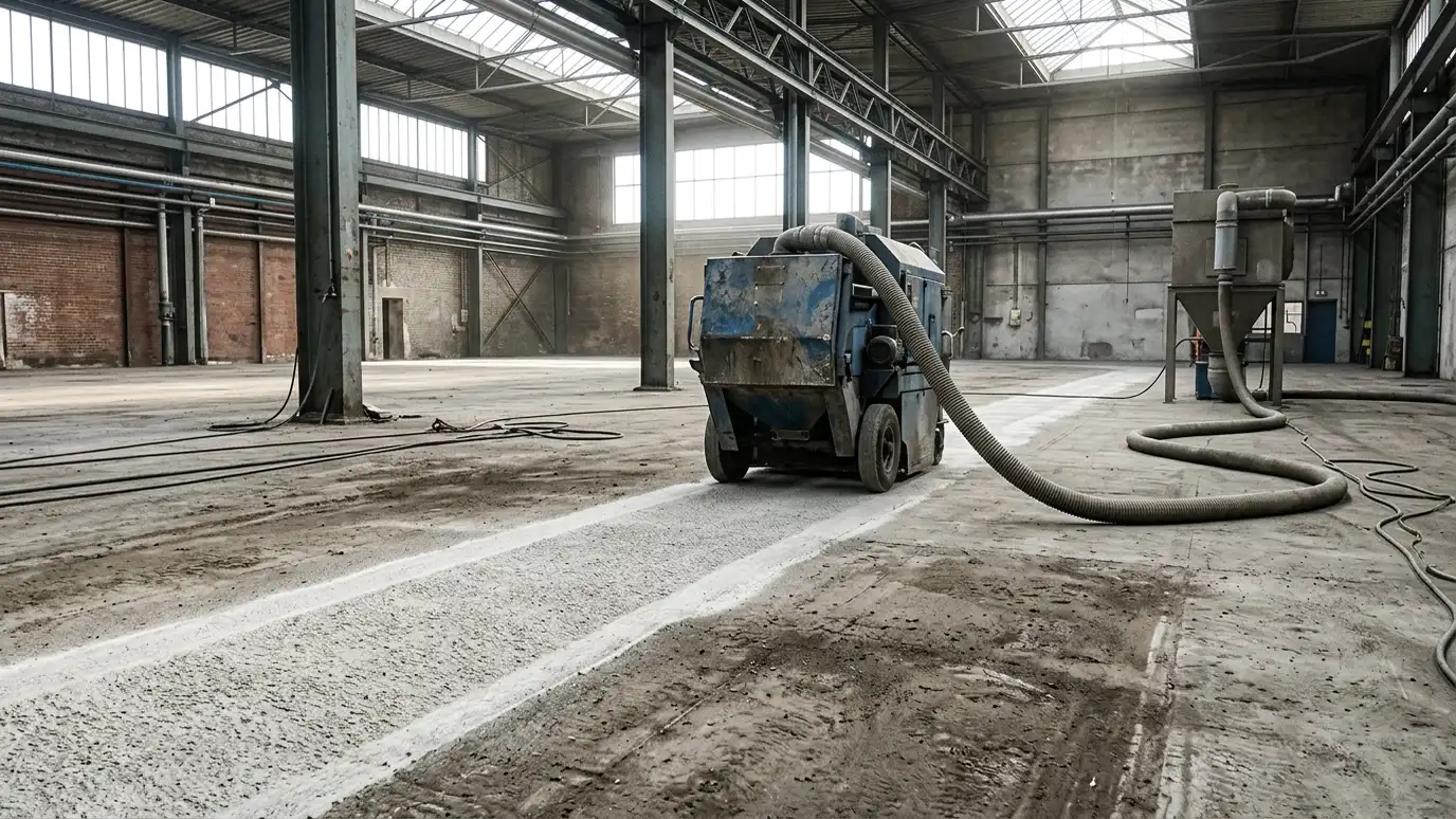 Shot Blasting Concrete Prep in Nashville and Middle Tennessee